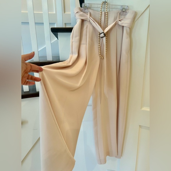 Blush Wide-Leg, High-Waisted Trousers Size 6 - Picture 3 of 6